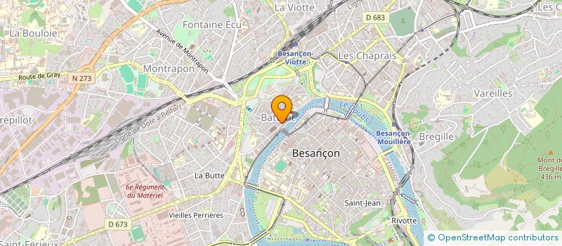 localisation de l'entreprise JUSTINE à BESANCON