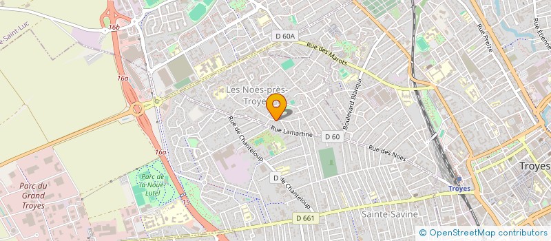 localisation de l'entreprise JUSTINE  LES NOES-PRES-TROYES