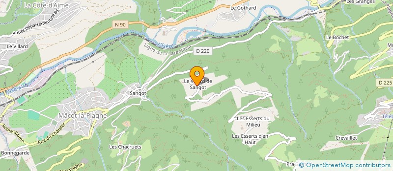localisation de l'entreprise JUSTINE BOUCHET à LA PLAGNE TARENTAISE