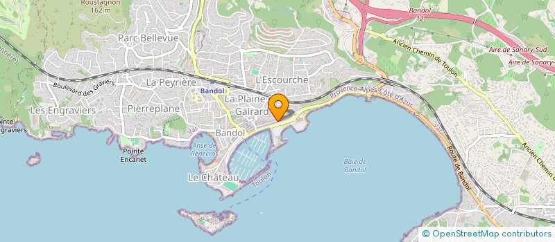 localisation de l'entreprise JUSTINE DIFFUSION  BANDOL