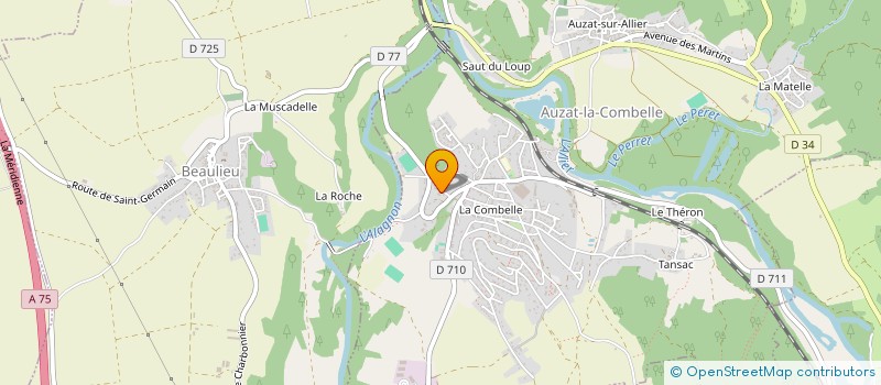 localisation de l'entreprise JUSTINE MOTO  AUZAT-LA-COMBELLE