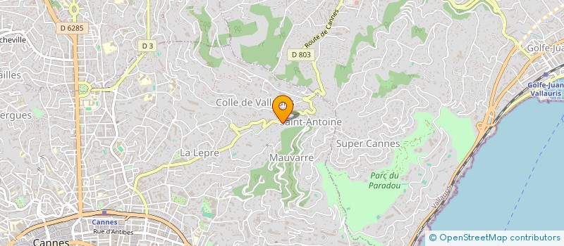 localisation de l'entreprise JUSTINET à CANNES