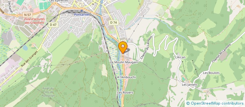 localisation de l'entreprise JUSTO GARAGE  PONTARLIER