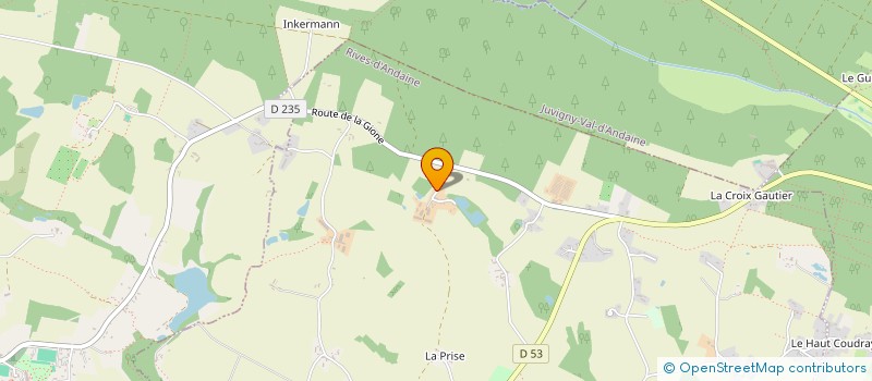 localisation de l'entreprise JUSTQUIN à RIVES D'ANDAINE
