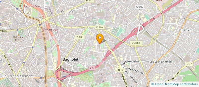 localisation de l'entreprise JUSTRAVEL à BAGNOLET