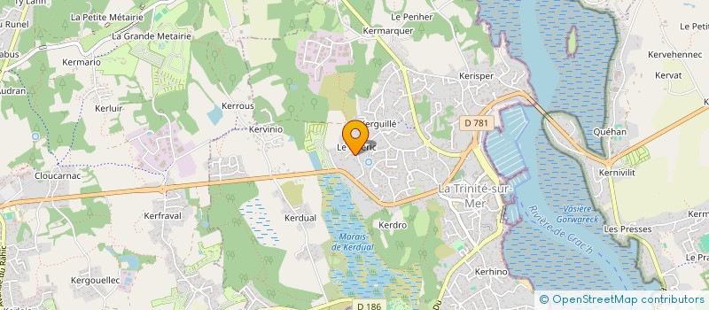 localisation de l'entreprise JUTIMA  LA TRINITE-SUR-MER