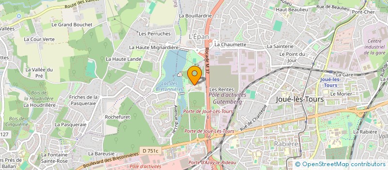 localisation de l'entreprise JUTIN à JOUE-LES-TOURS
