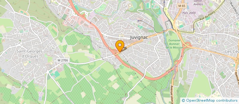 localisation de l'entreprise JUTRA à JUVIGNAC