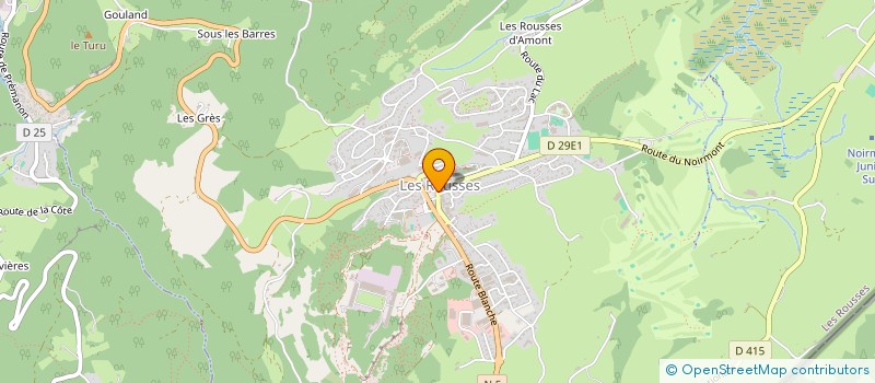 localisation de l'entreprise JUVA  LES ROUSSES