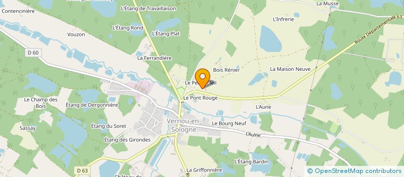localisation de l'entreprise JUVEYLE à VERNOU-EN-SOLOGNE
