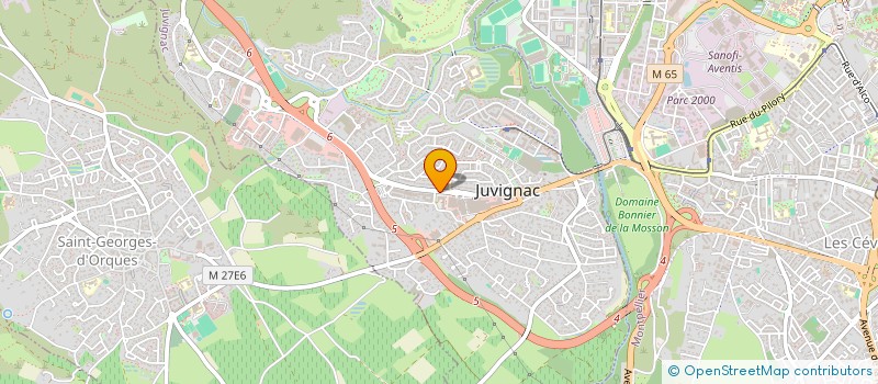 localisation de l'entreprise JUVI AU FIL DES ANS  JUVIGNAC
