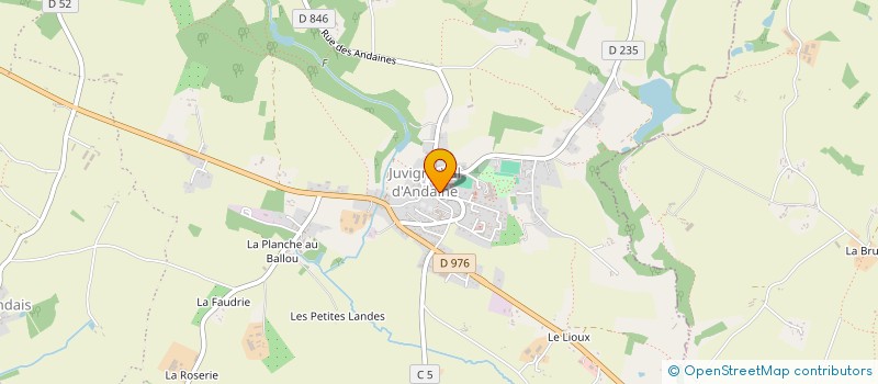 localisation de l'entreprise JUVIGNY SAUVEGARDE DU PATRIMOINE  JUVIGNY VAL D'ANDAINE