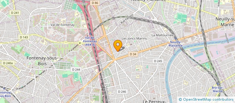 localisation de l'entreprise JV BATIMENT à LE PERREUX-SUR-MARNE