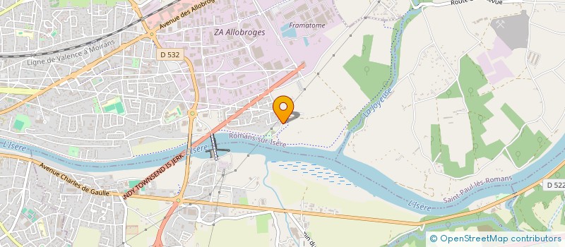 localisation de l'entreprise JV COMPOSITES à ROMANS-SUR-ISERE