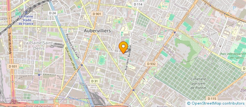 localisation de l'entreprise JV DECORS à AUBERVILLIERS