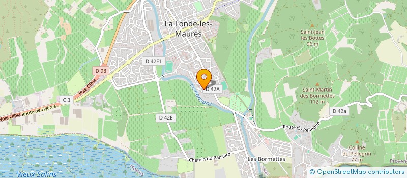 localisation de l'entreprise JV ELECTRICITE ET PLATRERIE  LA LONDE-LES-MAURES