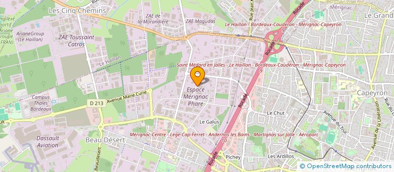 localisation de l'entreprise JV GROUP à MERIGNAC