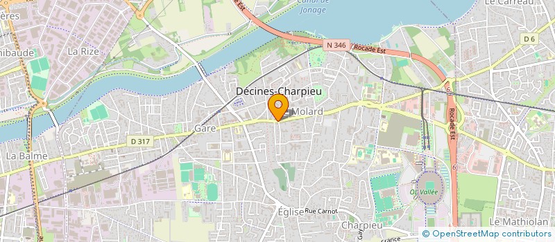 localisation de l'entreprise JV HOLDING  DECINES-CHARPIEU