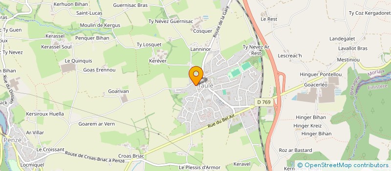 localisation de l'entreprise JV INVEST  SAINT-THEGONNEC LOC-EGUINER