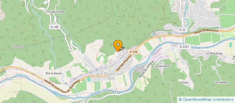localisation de l'entreprise JV O JARDIN  LE POUJOL-SUR-ORB