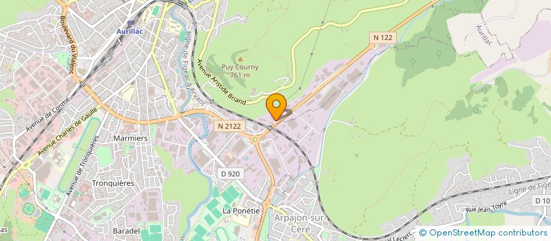 localisation de l'entreprise JV POSES à AURILLAC
