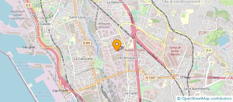 localisation de l'entreprise JV TRANSPORTS à MARSEILLE
