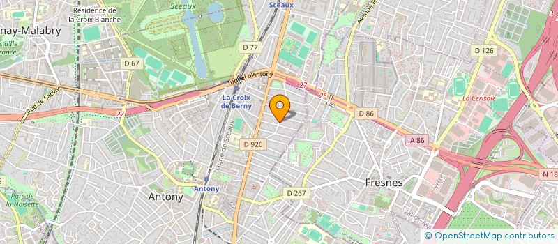 localisation de l'entreprise JV VOYAGES à ANTONY