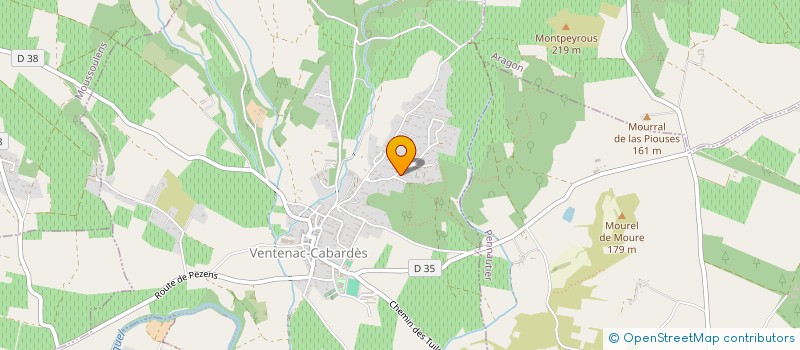 localisation de l'entreprise JV2LM  VENTENAC-CABARDES