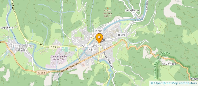 localisation de l'entreprise JVAS  SAINT GENIEZ D'OLT ET D'AUBRAC