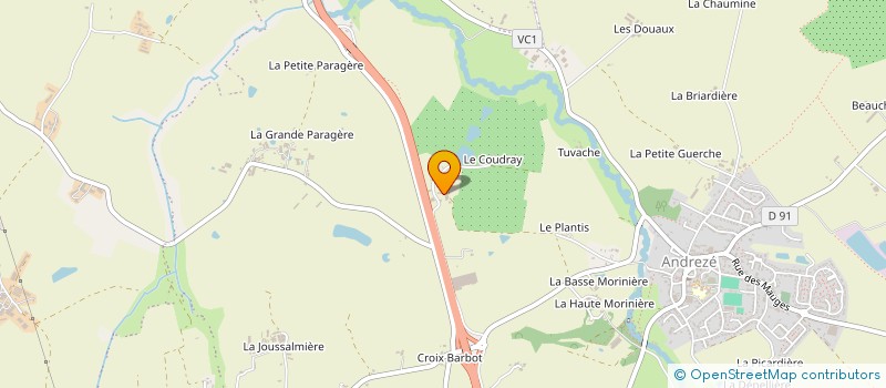 localisation de l'entreprise JVCORP à BEAUPREAU-EN-MAUGES