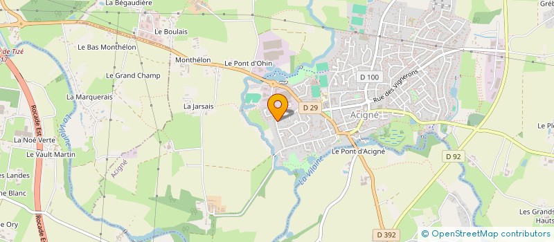 localisation de l'entreprise JVD à ACIGNE