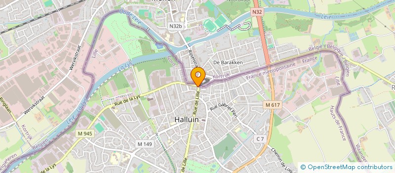 localisation de l'entreprise JVH  HALLUIN