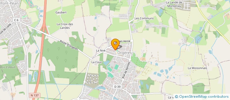 localisation de l'entreprise JVNT-BDB à ORGERES