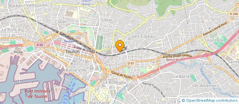 localisation de l'entreprise JVP DIFFUSION à TOULON