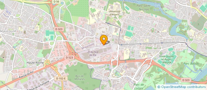 localisation de l'entreprise JVVA-ANGERS à BEAUCOUZE