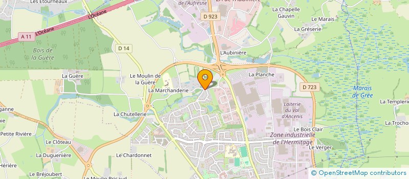localisation de l'entreprise JW à ANCENIS-SAINT-GEREON