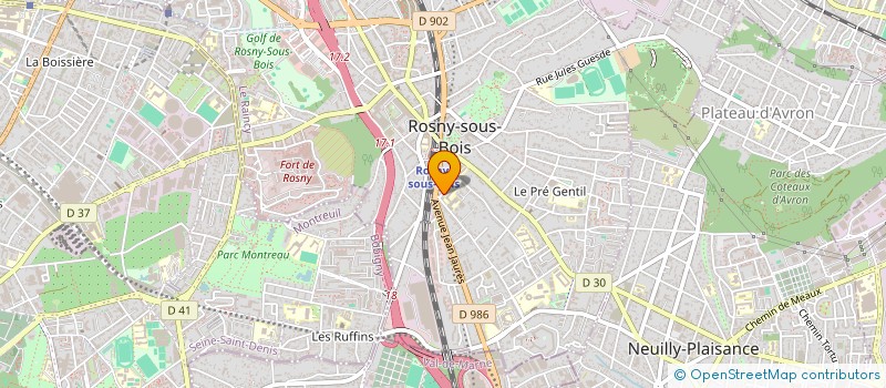 localisation de l'entreprise JW CREATIONS à ROSNY-SOUS-BOIS