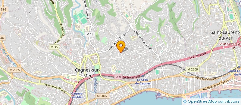 localisation de l'entreprise JW&MHL IMMOBILIER à CAGNES SUR MER