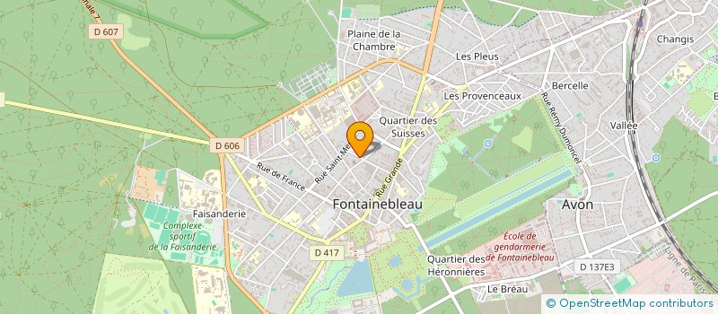 localisation de l'entreprise JX YU  FONTAINEBLEAU