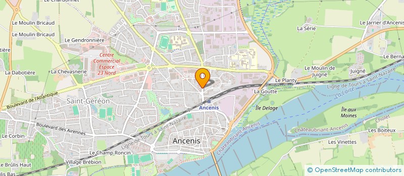 localisation de l'entreprise JY.J  ANCENIS-SAINT-GEREON