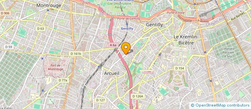 localisation de l'entreprise JYCO à ARCUEIL