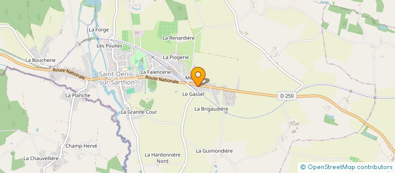localisation de l'entreprise JYLM à SAINT-DENIS-SUR-SARTHON
