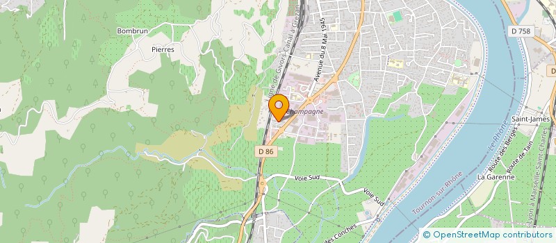 localisation de l'entreprise JYM à TOURNON-SUR-RHONE