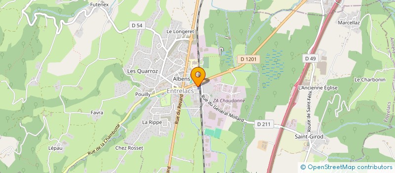 localisation de l'entreprise JYM'S PUB  ENTRELACS