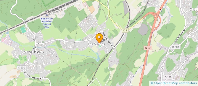 localisation de l'entreprise JYM25  LES AUXONS