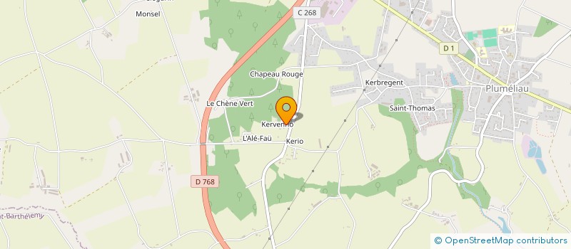 localisation de l'entreprise JYST KERVENO  PLUMELIAU-BIEUZY