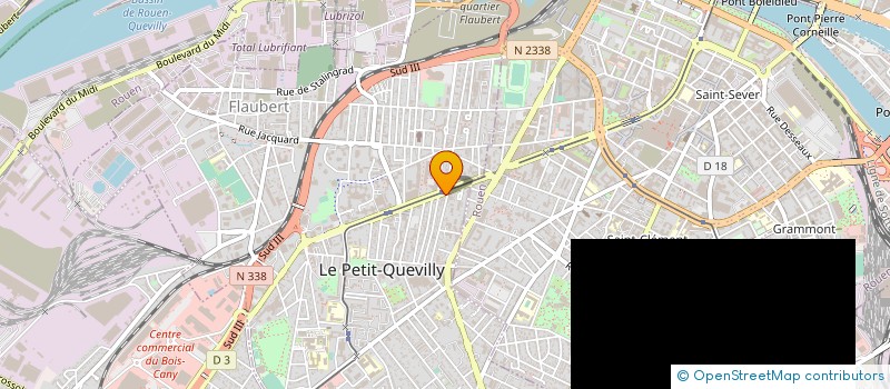 localisation de l'entreprise K.2.M.EXO à LE PETIT-QUEVILLY