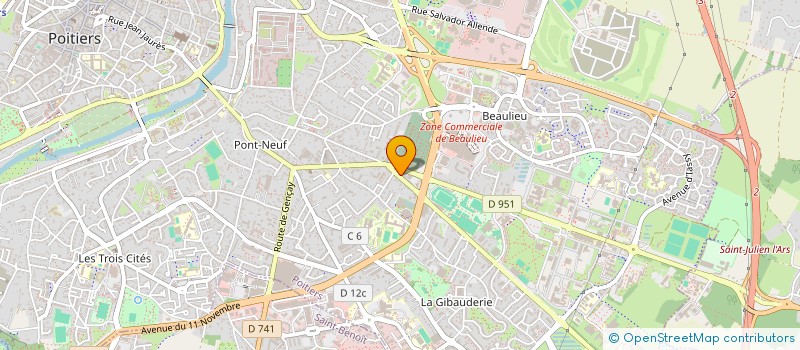 localisation de l'entreprise K à POITIERS