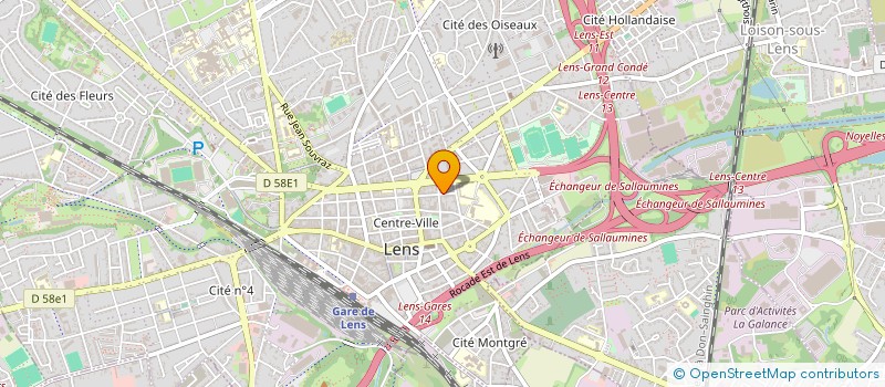 localisation de l'entreprise K à LENS
