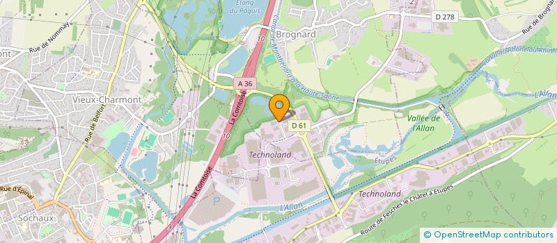 localisation de l'entreprise K.A  BROGNARD